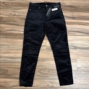 Banana Republic High Rise Skinny Velvet Pants Women's Size 28 Black NWT